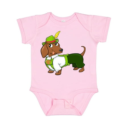 

Inktastic Cute Brown Dachshund in Traditional German Wear Gift Baby Boy or Baby Girl Bodysuit