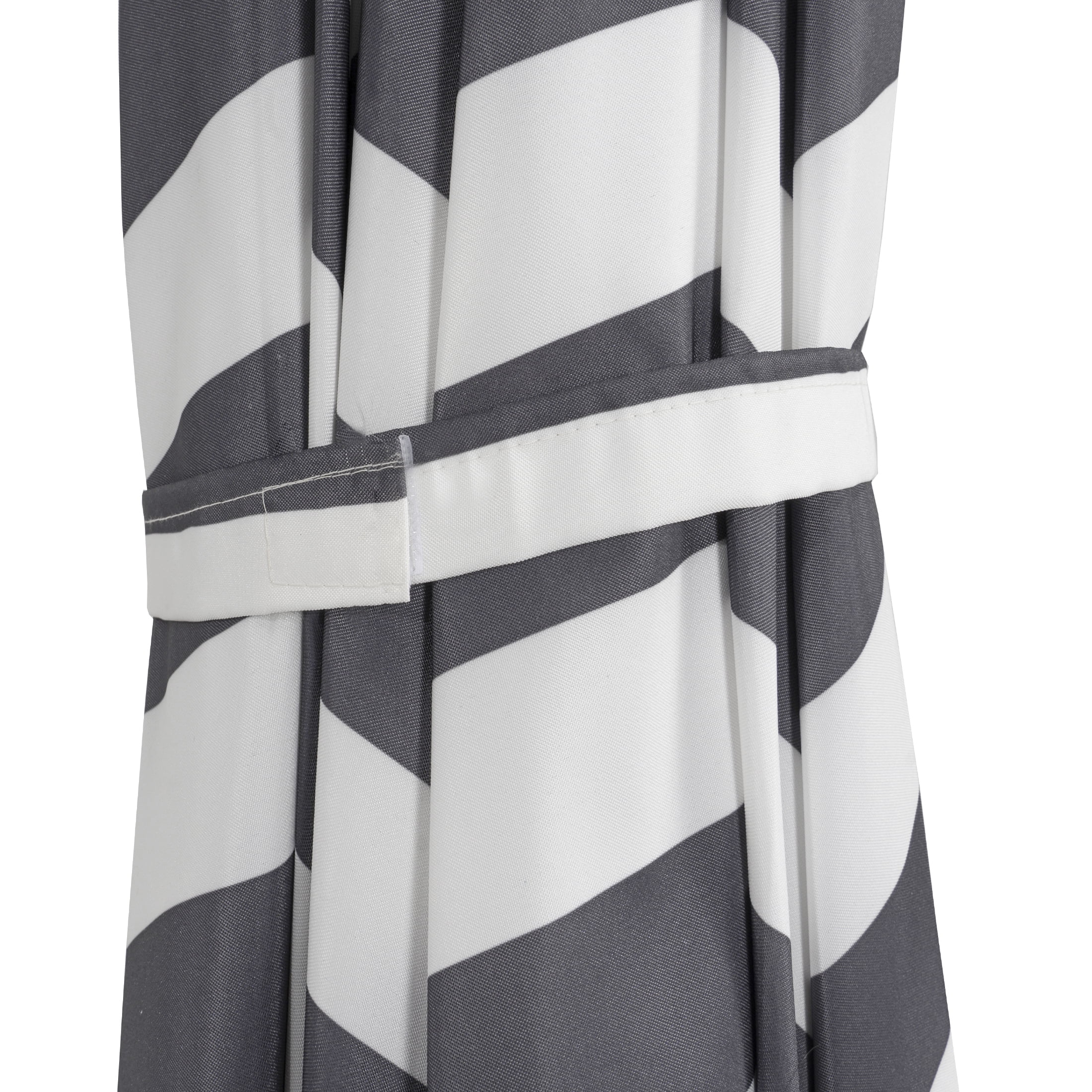 Westin Outdoor 94" Gray and White Striped Octagon Offset and Cantilever Patio Umbrella