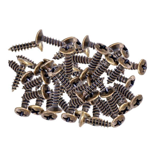 Seitruly 50x Pickguard Mounting Screws for ST Replacement Parts SQ Cables de audio/vídeo Bronce 3x12mm 50 pcs
