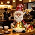 thumbnail image 7 of WWV Exquisite Lighted Christmas Glowing Figurine Set Santa Snowman Reindeer with Warm LED Mini Scene Table Decor for Home Party Mantel Shelf Holiday Display Gift for Mom Wife Girls, 7 of 7
