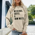 thumbnail image 2 of Sweatshirts Women Shirts Printed Casual Pullover Sweatshirt Crewneck Soft Long Sleeve Tops Beige S, 2 of 4