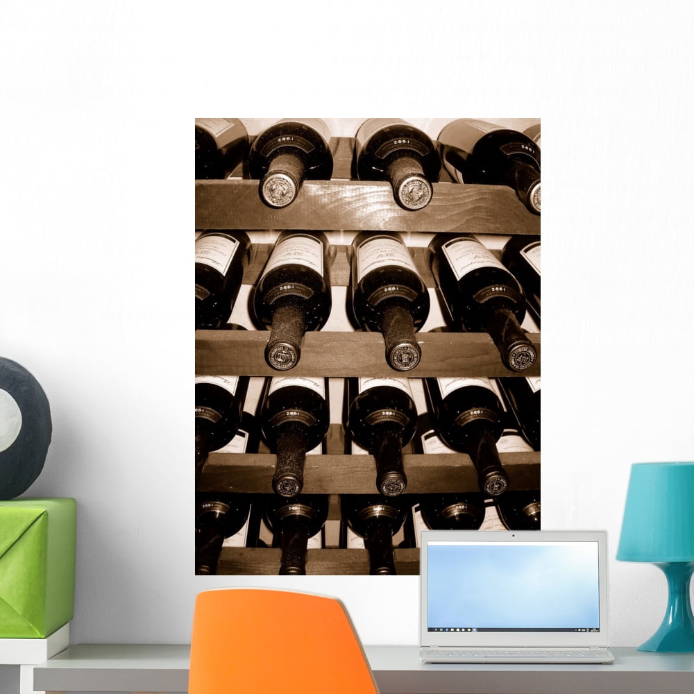 Wine Rack Wall Mural by Wallmonkeys Peel and Stick Graphic (24 in H x ...