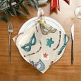 thumbnail image 2 of Coolnut Mardi Gras Cloth Napkins Set of 4, Oversized Washable Reusable Polyester Dinner Table Napkins for Family, Restaurant, Party Decor, 20 x 20 Inch, 2 of 7