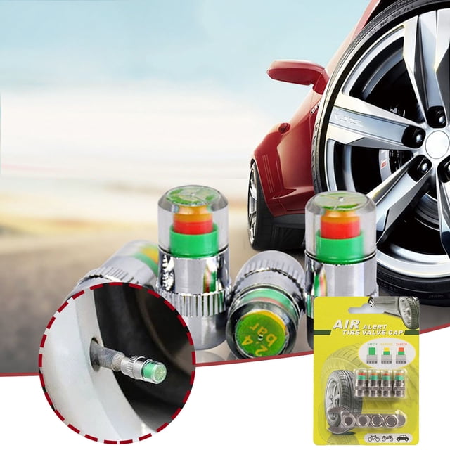 Car Alarm System,Tire Pressure Sensor,Car Tire Pressure Monitoring Cover Sensor Tire Pressure Monitor Stem Cover Sensor Indication Eye Alarm Diagnostic Tool,Tire Pressure Caps,Car Tire Caps