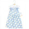thumbnail image 2 of Hudson Baby Toddler Girl Cotton Dresses, Blue Daisy, 4 Toddler, 2 of 4