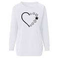 thumbnail image 4 of Besolor Chandail en Molleton Décontracté pour Femmes Imprimé Cœur Col Rond Manches Longues Blouse Ample Confortable Automne, 4 of 5