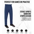 thumbnail image 7 of Exxact Sports Proline Full Length Baseball Pants Adult with Stripes, Relaxed Fit Open Bottom Men Baseball Pants (Navy/Sky Blue, AXL), 7 of 7