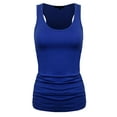 thumbnail image 3 of Made by Olivia Women's Casual Basic Sleeveless Racerback Tank Top Royal Blue L, 3 of 4