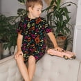 thumbnail image 4 of Balery Music Notes Conjunto de Pijama Infantil de Manga Corta con Estampado – Ropa de Dormir de Algodón Suave-Small, 4 of 6