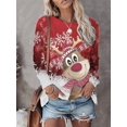 thumbnail image 2 of Gvmfive Women Christmas Print Casual Tops Long Sleeve Shirt Blouse, 2 of 6