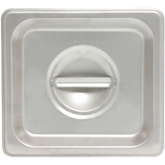 TrueCraftware- 1/6 Size Solid Stainless Steel Anti-Jamming Steam Pan Cover 24 Gauge- Chafing Anti-Jam Steam Table Pan Lid Catering Metal Food Pan Cover for Restaurant Events Catering