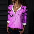 thumbnail image 2 of Chemises pour Femmes, Blouses pour Femmes, Chemise Décontractée Imprimée d'Halloween pour Femmes à Boutons Manches Longues Col Rabattu Blouse, 2 of 6