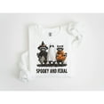 thumbnail image 4 of Spooky and Feral Halloween Raccoon Sweatshirt, Cute Ghost Witch Pumpkin Animal Fall Crewneck for Women, 4 of 6
