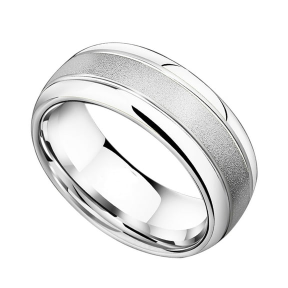 GY Sandblasting Ring 8mm Tungsten Carbide Ring for Men Wedding Band Man Ring