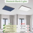 thumbnail image 5 of Navy Blue Magnetic Fluorescent Light Covers for Ceiling Lights 2 x 4 Feet, Modern Pure Navy Blue Office Classroom Kitchen Drop Ceiling Light Covers Lighting Filters Shade Panel 2 Packs, 5 of 9