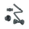 thumbnail image 4 of INSPIRE CHIC Men's Pre-tied Bow Ties Double Layered Adjustable Solid Color Bow Tie Grey, 4 of 4