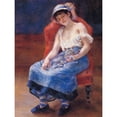 thumbnail image 3 of Renoir, Pierre-Auguste 15x18 Black Modern Framed Museum Art Print Titled - Sleeping Girl With Cat, 3 of 5