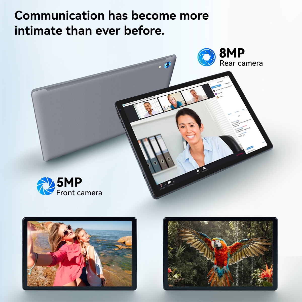10inch Tablet Android 14 Tablet,Octa-core with 10GB+128GB Tablets, 5MP+8MP Camera,Widevine L1&NETFLIX Bluetooth 5.0 Tablet - Gray