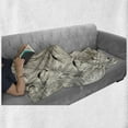thumbnail image 6 of Botany Soft Flannel Fleece Throw Blanket, Detailed Skeleton of Leaves Autumnal Romantic Pattern, Cozy Plush for Indoor and Outdoor Use, 60" x 80", Ivory Taupe Grey, by Ambesonne, 6 of 6