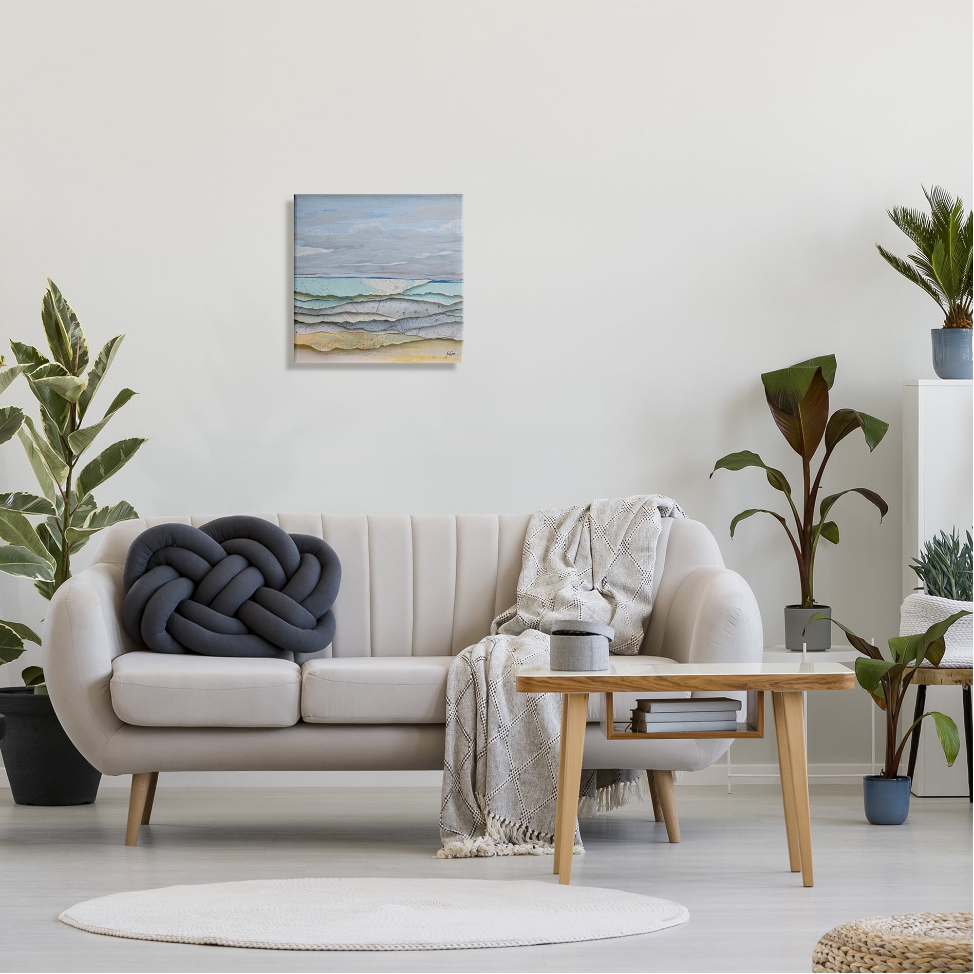 Stupell Industries Layered Map Clippings Beach Shoreline Abstract Collage Painting Gallery Wrapped Canvas Print Wall Art, Design by Stacy Gresell