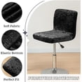 thumbnail image 4 of XUELC Crushed Velvet Brown Bar Stool Cover Stretch Stool Cover Swivel Counter Stool Cover Low Profile Short Back Chair Protective Cover 4pc, 4 of 7