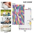 thumbnail image 6 of Yayeee 100% Cotton Hand Towels for Bathroom 16" x 28" Soft Absorbent Kitchen Towel, Colorful Wavy Pattern, 6 of 7