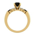 thumbnail image 3 of 1.25 ct tw Black & White Diamond Engagement Ring With Shoulder 14K Gold, 3 of 5