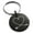 Black, variant on Stainless Steel Heart Love Arrow Engraved Small Medallion Circle Charm Keychain Keyring