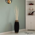 thumbnail image 3 of Rustic Tall Floor Vase - 24-inch Handcrafted Black Woven Vase, Decorative Accent for Home Decor, Living Room, and Entryway, Ideal for Displaying Flowers, Pampas Grass, and Dried Florals and Branches, 3 of 8