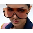 thumbnail image 3 of Women Fashion Sunglasses Oversized Square Gold Frame Pink, 3 of 4
