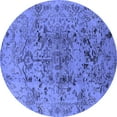thumbnail image 1 of Ahgly Company Indoor Round Oriental Blue Industrial Area Rugs, 5' Round, 1 of 4