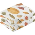 thumbnail image 2 of GZHJMY Autumn Harvest Pumpkin Cotton Hand Towel Set of 2, Highly Absorbent Soft Fingertip Towels for Bathroom Kitchen Hotel Gym Spa, 16 x 28 Inch Washcloths, 2 of 7