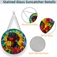 thumbnail image 3 of Stained Glass Suncatcher Panel Dachshund Short Hair Handmade Glass Wingdow Hanging Suncatcher Ornaments Crafts Kits for Memorial and Garden Indoor Decor 6.3"-4, 3 of 8