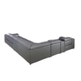 thumbnail image 5 of Titan Furnishings 8-Piece 2-Console 4-Power Reclining Leather Sectional in Gray, 5 of 12