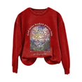 thumbnail image 2 of IMENGL Cloud split God message sweatshirt, Red M, Size M-2XL, 2 of 3