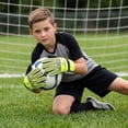 thumbnail image 5 of Vizari Junior Saver Goalkeeper Gloves: Premium Synthetic, Optimal Grip, Durable EVA Backhand, Secure Fit-Yellow/Gray/Black, Size - 4, 5 of 7