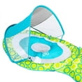 thumbnail image 5 of (Open Box) SwimWays 9 to 24 Months Inflatable Mommy and Me Baby Spring Float w/ Removable UPF 50 Sun Canopy & Parent Float Ring, Green/Blue, 5 of 8