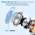 thumbnail image 3 of Open Ear Earbuds, Wireless Earbuds, Bluetooth Headphones with Mic, Adaptive Noise Cancelling Calls, Bluetooth 5.4, 50H Playtime, Light Weight, Clip On Earbuds for Workout/Running (Black), 3 of 7
