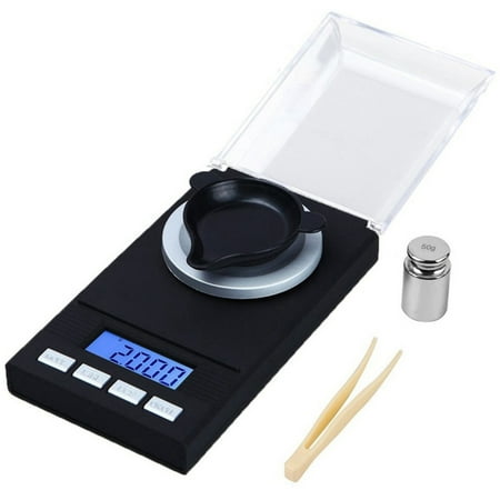 

Electronic Scale 50G/0.001G Digital Scale Pocket Scale with 50G Calibration Weight LCD Display
