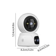 thumbnail image 3 of TechToyHub Wireless WiFi Security Camera with Dual Lens and Panoramic Night Vision,1080p HD Home Surveillance Camera with Two-Way Audio,Human Detection,Pan Tilt Motion Tracking,Call Button, 3 of 6