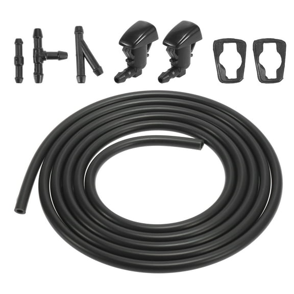 Front Windshield Washer Nozzles Kit with Windshield Washer Hose and 3 Connectors 68260443AA for Jeep Grand Cherokee