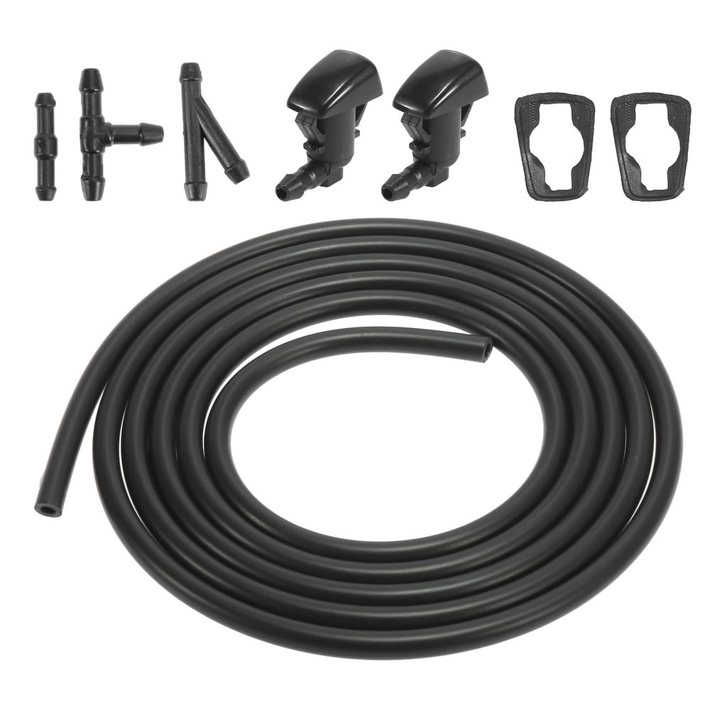 Front Windshield Washer Nozzles Kit with Windshield Washer Hose and 3