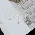thumbnail image 5 of Ruanlalo Women Unique Spiral Hollow Waterdrop Dangle Statement Earrings Ear Hook Jewelry Silver, 5 of 6