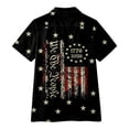 thumbnail image 5 of WERYOUNG 4th Of July Button Down Shirts For Women Patriotic Red White & Blue Print Blouses Casual Summer Short Sleeve Festival Shirt Versatile Top L, 5 of 8
