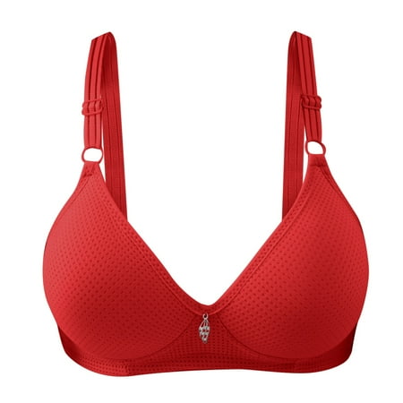 Puawkoer Women Fashion Casual Breathable Women s Sports Bra Tube Top Bra Underwear Women Bras Plus Size without Steel Ring Gathering Cotton Sports Bras for Women and Adjusting Bra