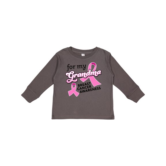 Inktastic For My Grandma-breast Cancer Awareness Boys or Girls Long Sleeve Toddler T-Shirt