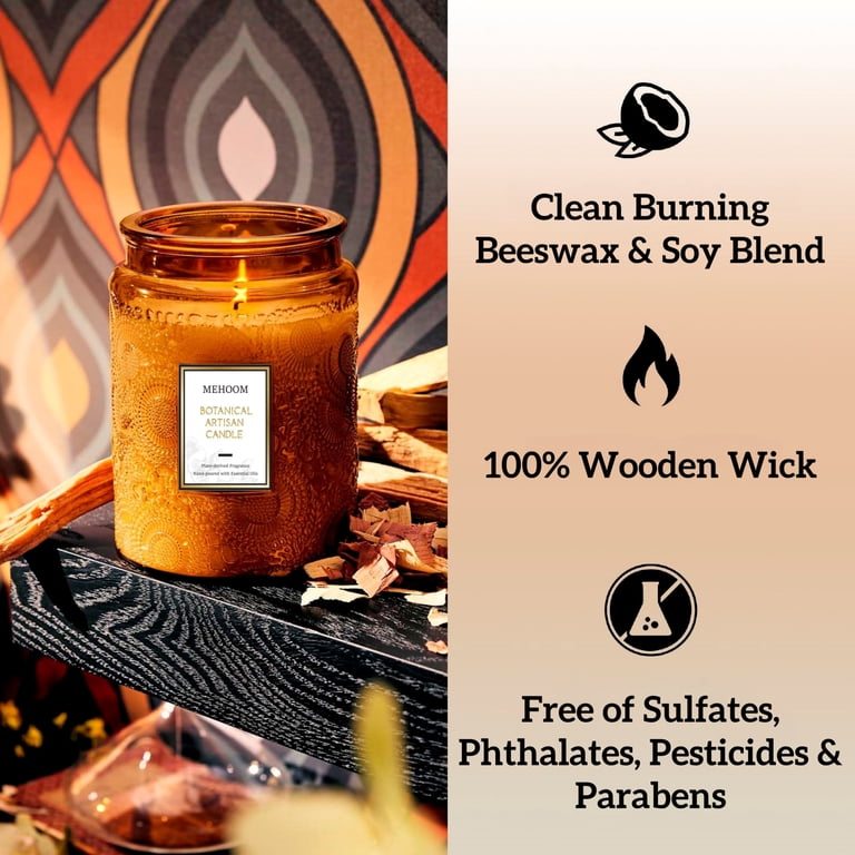 MEHOOM Cedarwood & Amber 20 oz Wood Wick Scented Candle photo 2