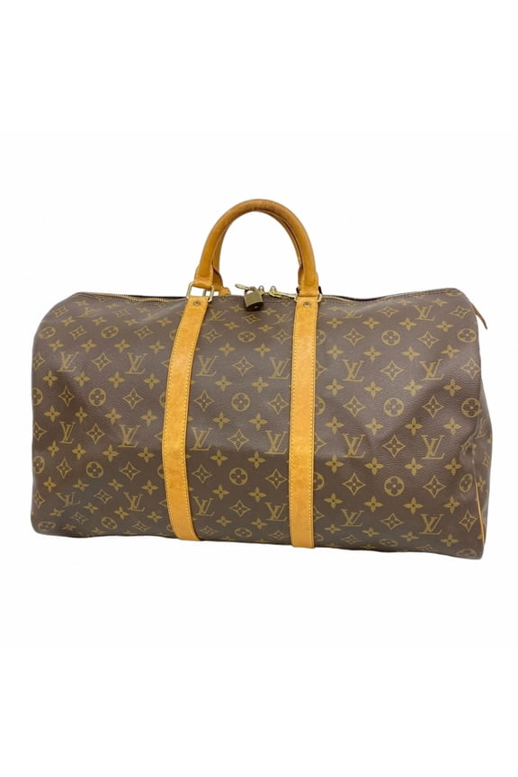 Pre-Owned Louis Vuitton Monogram Keepall 50 Boston Bag M41426 Brown Men's and Women's