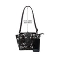 thumbnail image 4 of Lsque I love Math Pattern Leather Rivet Shoulder Bag – Elegant Genuine Leather & Microfiber PU Crossbody with Detachable Adjustable Strap, 4 of 5