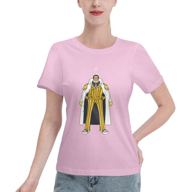 T-Shirt Basique à Manches Courtes pour Femmes une Pièce Jaune Singe
